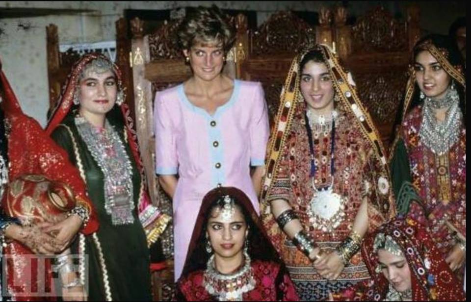 Princess Diana in Pakistan with classily dressed brides