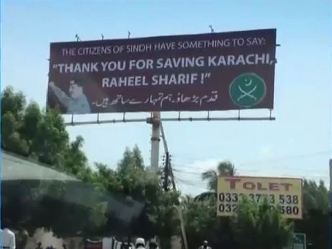 Karachi openly thank Army Chief for restoring peace in their city