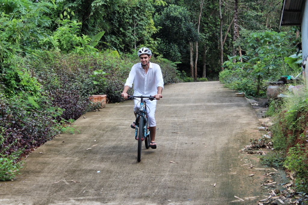Cycling on The Village Coconut Island