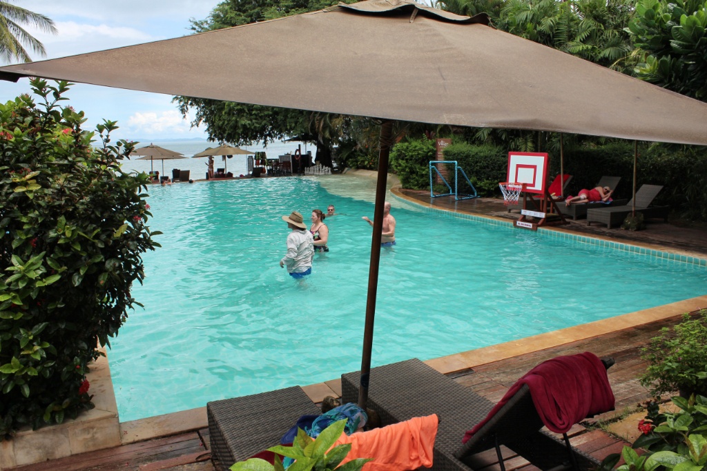 The Village Coconut Island’s pool view.