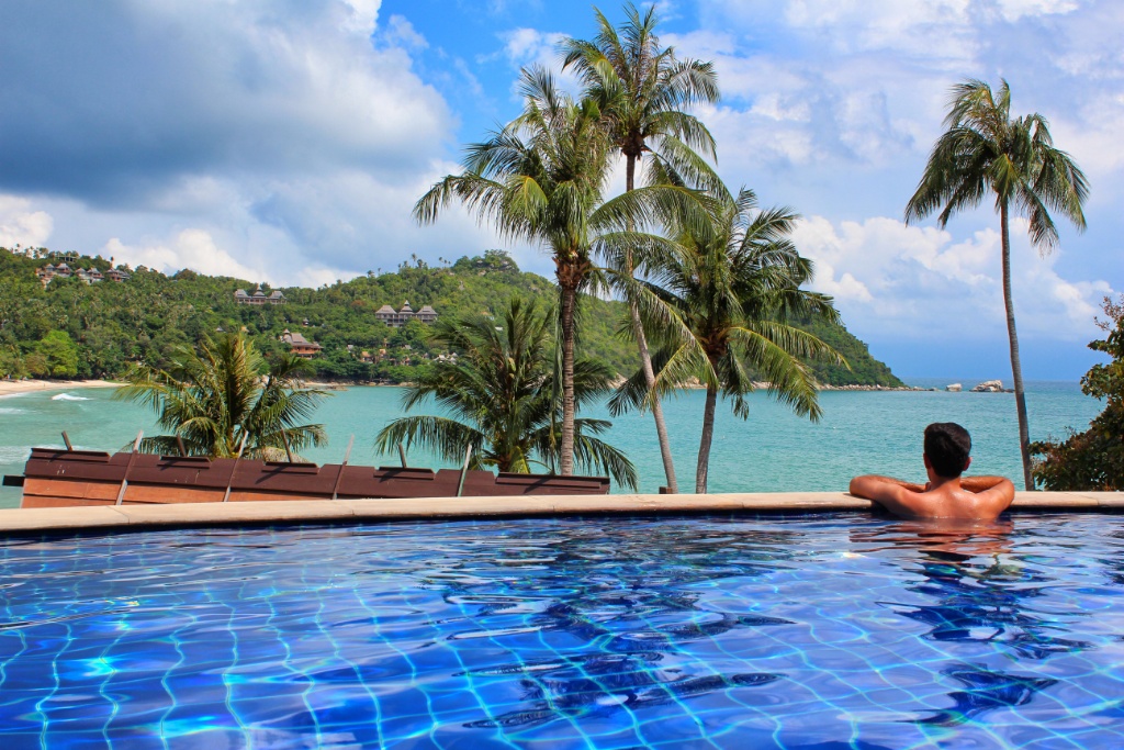 View from the pool at Panviman Resort